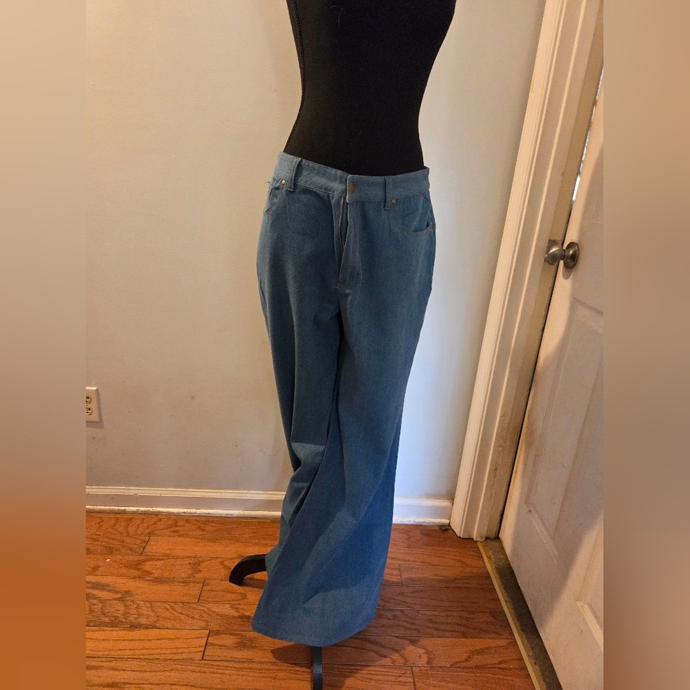 Women’s Blue Jeans with Rainbow Back Detail - Picture 4 of 9